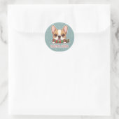 Peeking French Bulldog Cute Sticker (Tasche)