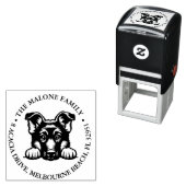 Peeking German Shepard Personalisiert Theme Permastempel (Beispiel)