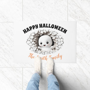 Peeking Ghost Name Funny Halloween Doormat Fußmatte