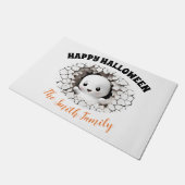 Peeking Ghost Name Funny Halloween Doormat Fußmatte (Schrägansicht)