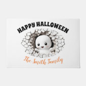 Peeking Ghost Name Funny Halloween Doormat Fußmatte (Vorderseite)