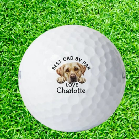 Peeking Golden Labrador Puppy Theme Golfball