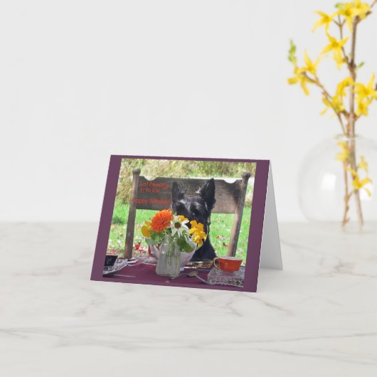 Peeking Karte (Gelbe Blume)