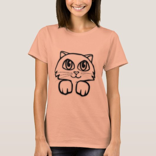 Peeking Kitten T-Shirt (Vorderseite)