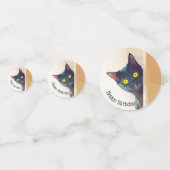 Peeking Kitty Design Table Confetti Konfetti (Vorderseiten)