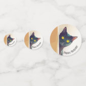 Peeking Kitty Design Table Confetti Konfetti (Rückseiten)