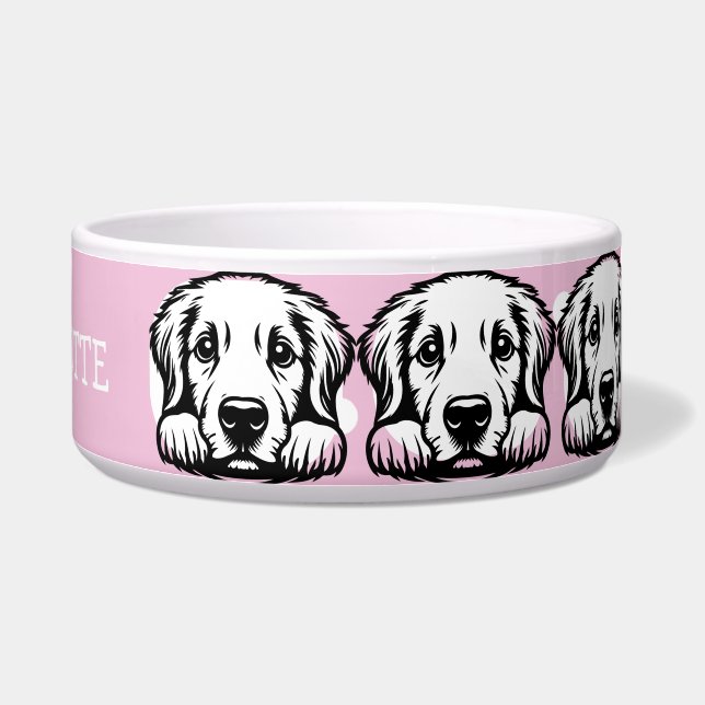 Peeking Labrador Pink-Design anpassen Napf (Rechts)