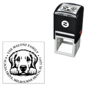 Peeking Labrador Puppy Personalisiert Theme Permastempel (Beispiel)