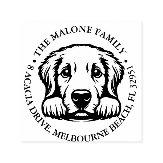 Peeking Labrador Puppy Personalisiert Theme Permastempel (Design)