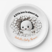 Peeking Little Boo Baby Shower Paper Teller (Vorderseite)