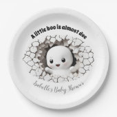 Peeking Little Boo Ghost Baby Duschpapier Teller (Vorderseite)