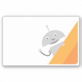 Peeking Mia - orange Aufkleber (Vorderseite)