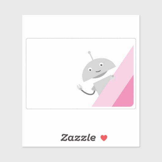 Peeking Mia - rosa Aufkleber (Blatt)