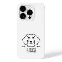 Peeking Miniatur Dackel Individuelle Name Telefong