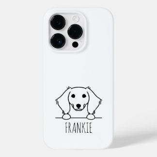 Peeking Miniatur Dackel Individuelle Name Telefong Case-Mate iPhone 14 Pro Hülle