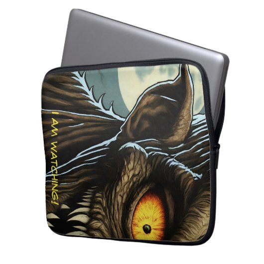 Peeking Monster Laptopschutzhülle (Vorderseite Links)