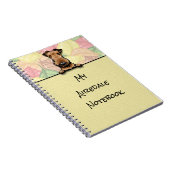 Peeking Niedlich Airedale Notebook Notizblock (Rechte Seite)