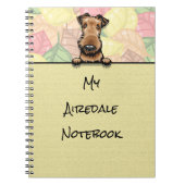 Peeking Niedlich Airedale Notebook Notizblock (Vorderseite)