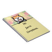 Peeking Niedlich Akita Notebook Notizblock (Rechte Seite)