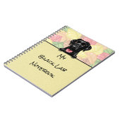 Peeking Niedlich Black Labrador Notebook Notizblock (Linke Seite)