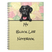 Peeking Niedlich Black Labrador Notebook Notizblock (Vorderseite)