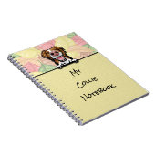 Peeking Niedlich Border Collie Notebook Notizblock (Rechte Seite)