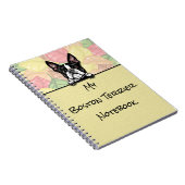 Peeking Niedlich Boston Terrier Notebook Notizblock (Rechte Seite)