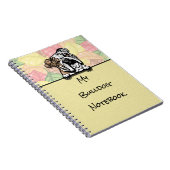 Peeking Niedlich Bulldog Notebook Notizblock (Rechte Seite)