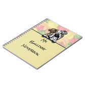 Peeking Niedlich Bulldog Notebook Notizblock (Linke Seite)