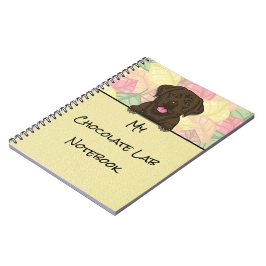 Peeking Niedlich Chocolate Labrador Notebook Notizblock (Linke Seite)