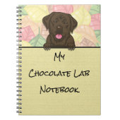 Peeking Niedlich Chocolate Labrador Notebook Notizblock (Vorderseite)