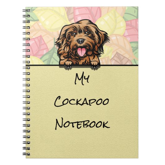 Peeking niedlich Cockapoo Notebook Notizblock (Vorderseite)