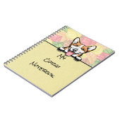 Peeking Niedlich Corgi Notebook Notizblock (Linke Seite)