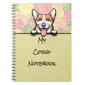 Peeking Niedlich Corgi Notebook Notizblock (Vorderseite)