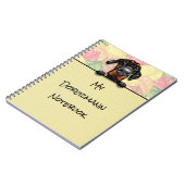 Peeking Niedlich Dobermann Notebook Notizblock (Linke Seite)