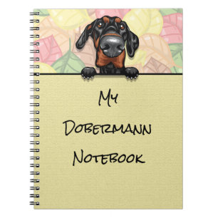 Peeking Niedlich Dobermann Notebook Notizblock