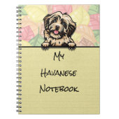 Peeking Niedlich Havanese Notebook Notizblock (Vorderseite)