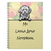 Peeking Niedlich Lhasa Apso Notebook Notizblock (Vorderseite)
