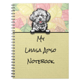 Peeking Niedlich Lhasa Apso Notebook Notizblock