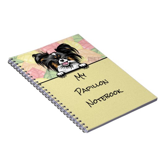 Peeking Niedlich Papillon Notebook Notizblock (Rechte Seite)