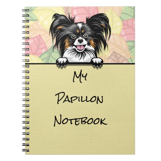 Peeking Niedlich Papillon Notebook Notizblock (Vorderseite)