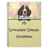 Peeking Niedlich Springer Spaniel Notebook Notizblock (Vorderseite)