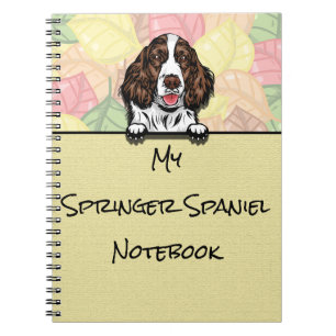 Peeking Niedlich Springer Spaniel Notebook Notizblock