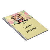 Peeking Niedlich Staffy, hellbraun, Notebook Notizblock (Rechte Seite)