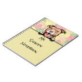 Peeking Niedlich Staffy, hellbraun, Notebook Notizblock (Linke Seite)