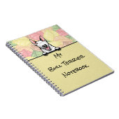 Peeking Niedlicher Bull Terrier Notebook Notizblock (Rechte Seite)