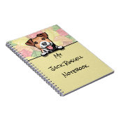 Peeking Niedlicher Jack Russell Terrier Notebook Notizblock (Rechte Seite)
