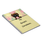 Peeking Niedliches Boxer-Dog-Notebook Notizblock (Rechte Seite)