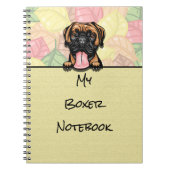 Peeking Niedliches Boxer-Dog-Notebook Notizblock (Vorderseite)