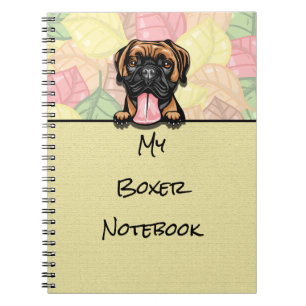 Peeking Niedliches Boxer-Dog-Notebook Notizblock